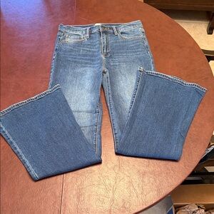 Sneak Peek Women's Flare Leg Blue Jeans